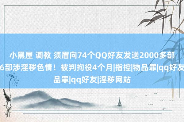 小黑屋 调教 须眉向74个QQ好友发送2000多部视频，496部涉淫秽色情！被判拘役4个月|指控|物品罪|qq好友|淫秽网站