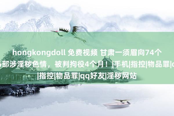 hongkongdoll 免费视频 甘肃一须眉向74个QQ好友发送496部涉淫秽色情，被判拘役4个月！|手机|指控|物品罪|qq好友|淫秽网站