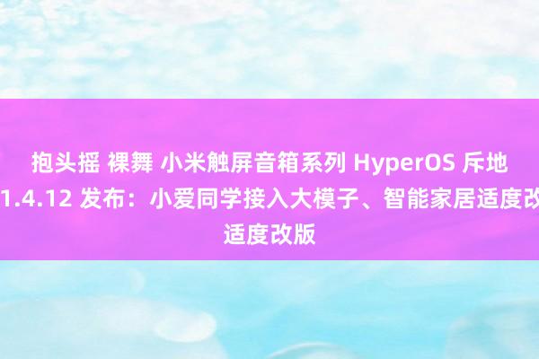 抱头摇 裸舞 小米触屏音箱系列 HyperOS 斥地版 1.4.12 发布：小爱同学接入大模子、智能家居适度改版