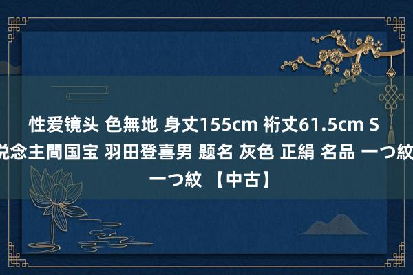 性爱镜头 色無地 身丈155cm 裄丈61.5cm S 単衣 东说念主間国宝 羽田登喜男 题名 灰色 正絹 名品 一つ紋 【中古】